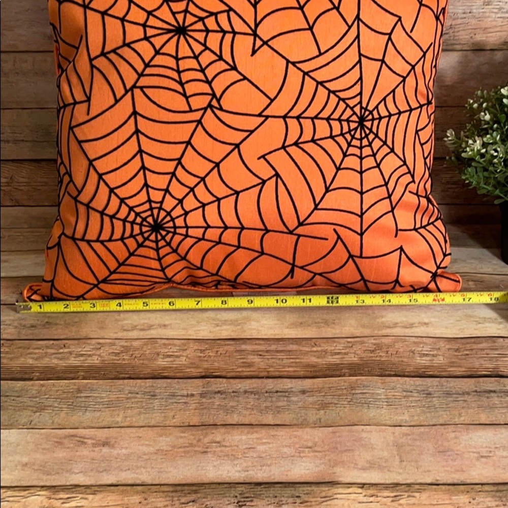 Spider Web Faux Silk Pillow - Picture 2 of 7